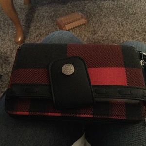 Plaid wristlet